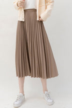 Women's Long High Waist Pleated Skirt