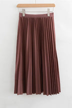 Women's Long High Waist Pleated Skirt