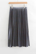 Women's Long High Waist Pleated Skirt