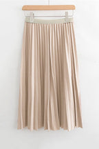 Women's Long High Waist Pleated Skirt