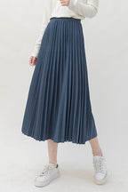 Women's Long High Waist Pleated Skirt