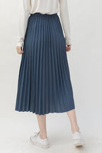 Women's Long High Waist Pleated Skirt