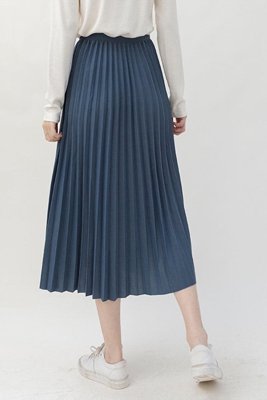 Women's Long High Waist Pleated Skirt