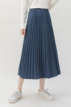 Women's Long High Waist Pleated Skirt
