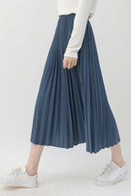 Women's Long High Waist Pleated Skirt