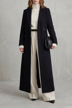 Women's Longline Double-Breasted Wool Coat