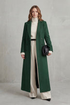 Women's Longline Double-Breasted Wool Coat