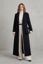 Women's Longline Double-Breasted Wool Coat