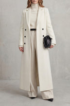 Women's Longline Double-Breasted Wool Coat