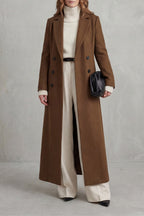 Women's Longline Double-Breasted Wool Coat