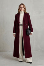 Women's Longline Double-Breasted Wool Coat