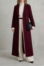 Women's Longline Double-Breasted Wool Coat