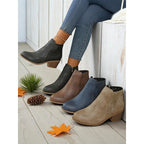 Women's Low Block Heel Cutout Ankle Boots
