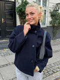 Women's Oversized Double Breasted Stand Collar Coats
