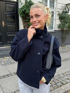 Women's Oversized Double Breasted Stand Collar Coats