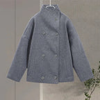 Women's Oversized Double Breasted Stand Collar Coats