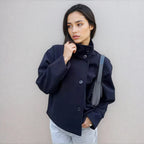 Women's Oversized Double Breasted Stand Collar Coats