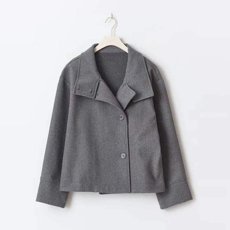Women's Oversized Double Breasted Stand Collar Coats