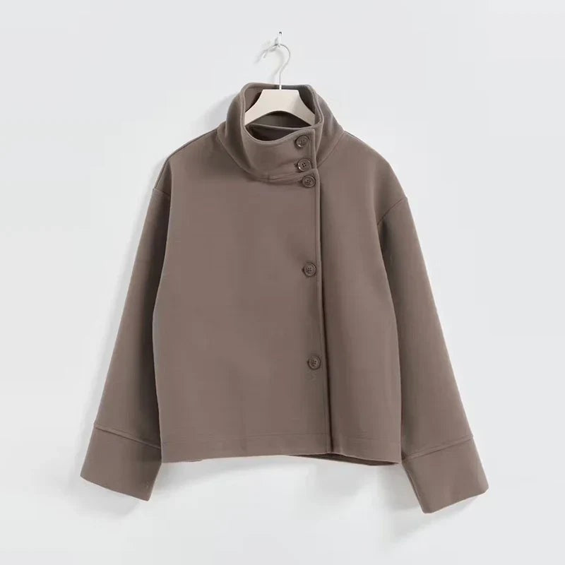 Women's Oversized Double Breasted Stand Collar Coats