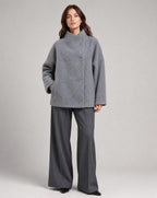 Women's Oversized Double Breasted Stand Collar Coats