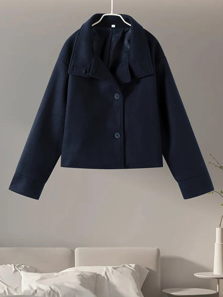 Women's Oversized Double Breasted Stand Collar Coats