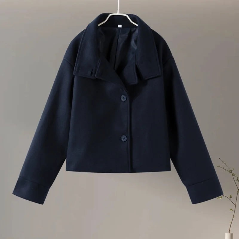 Women's Oversized Double Breasted Stand Collar Coats