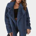 Women's Oversized Fluffy Coat with Wide Lapels