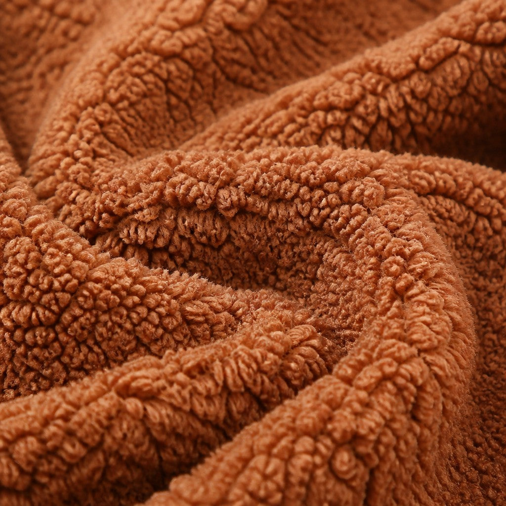 Women's Oversized Hooded Teddy Jacket with Zip