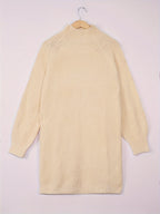 Women's Oversized Ribbed Half-Turtleneck Jumper Dress