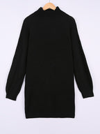 Women's Oversized Ribbed Half-Turtleneck Jumper Dress