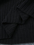 Women's Oversized Ribbed Half-Turtleneck Jumper Dress