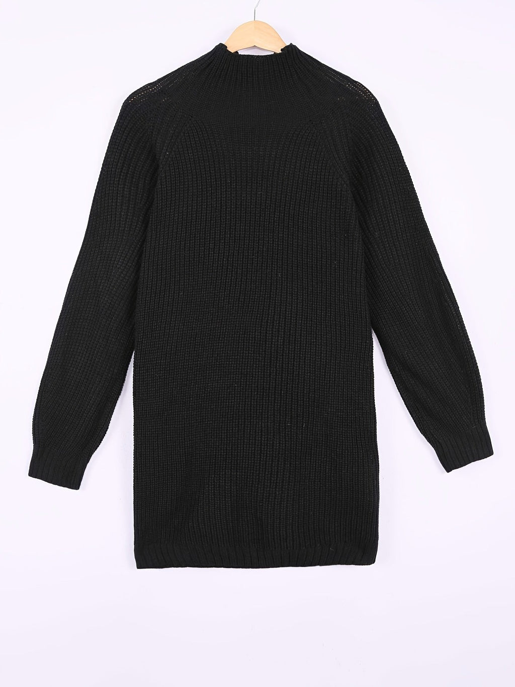 Women's Oversized Ribbed Half-Turtleneck Jumper Dress