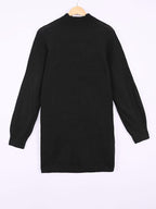 Women's Oversized Ribbed Half-Turtleneck Jumper Dress