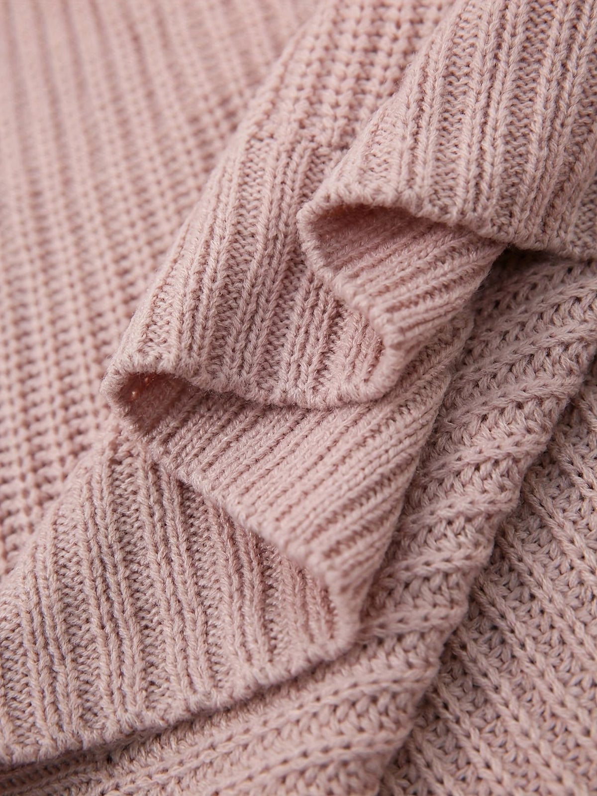 Women's Oversized Ribbed Half-Turtleneck Jumper Dress