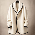 Women's Oversized Swing Coats with Contrast Trim