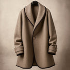 Women's Oversized Swing Coats with Contrast Trim