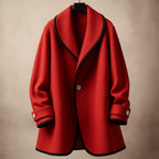 Women's Oversized Swing Coats with Contrast Trim