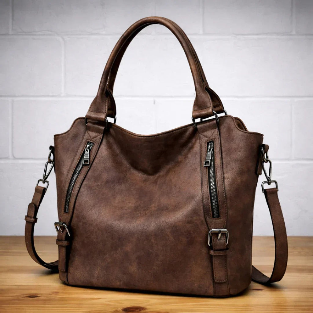 Women's Quilted Crossbody Bag with Zip Closure