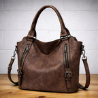 Women's Quilted Crossbody Bag with Zip Closure