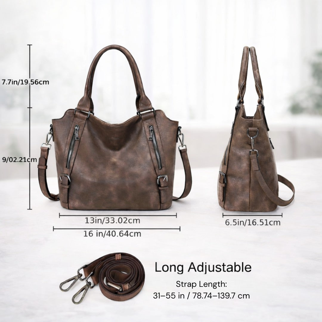 Women's Quilted Crossbody Bag with Zip Closure