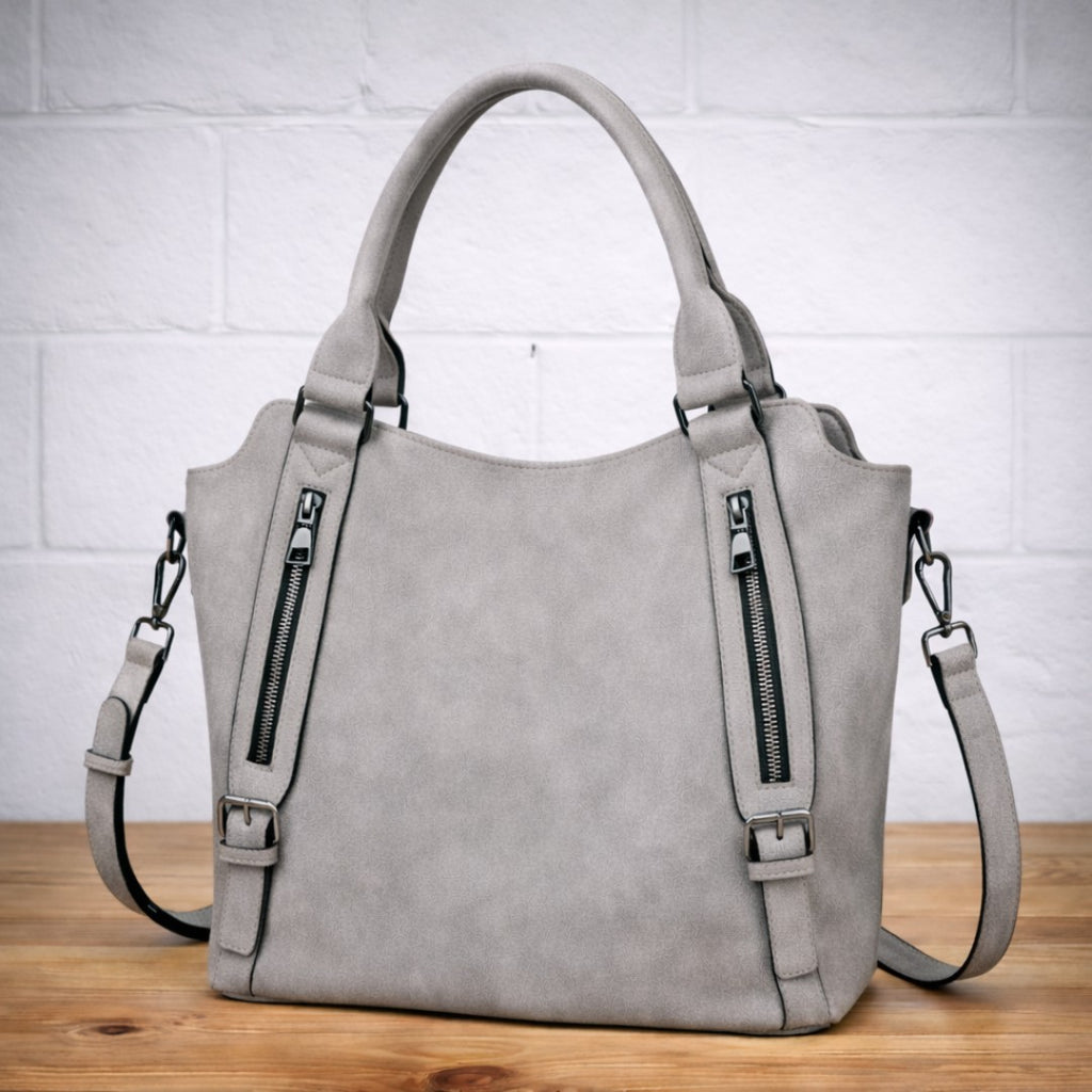 Women's Quilted Crossbody Bag with Zip Closure