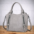 Women's Quilted Crossbody Bag with Zip Closure