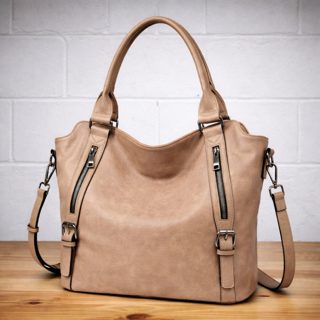 Women's Quilted Crossbody Bag with Zip Closure