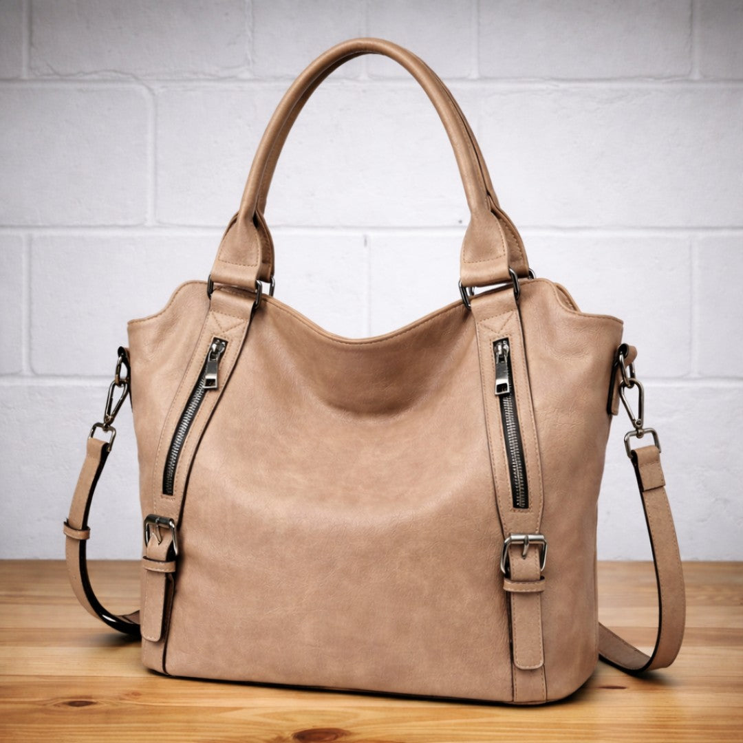 Women's Quilted Crossbody Bag with Zip Closure