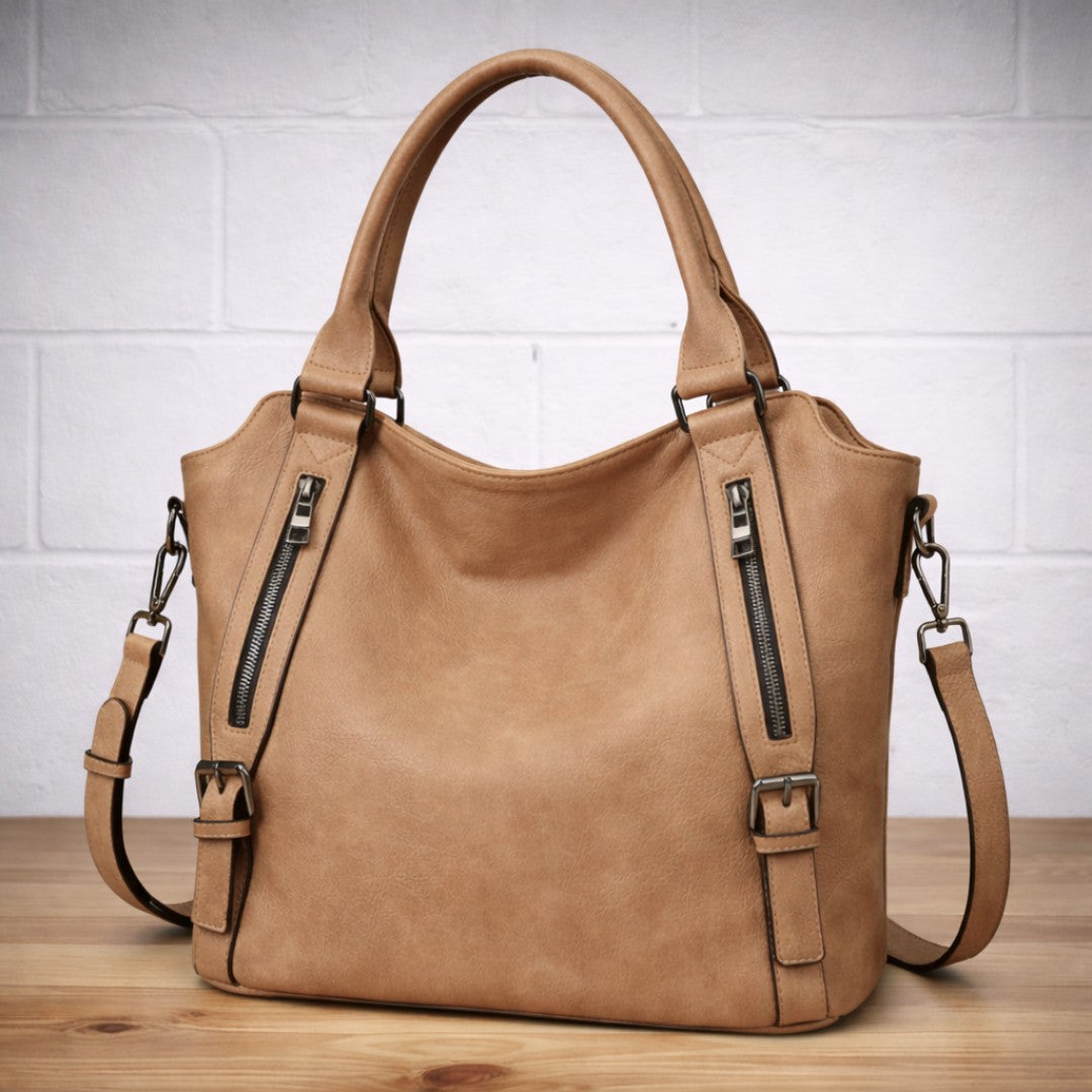 Women's Quilted Crossbody Bag with Zip Closure