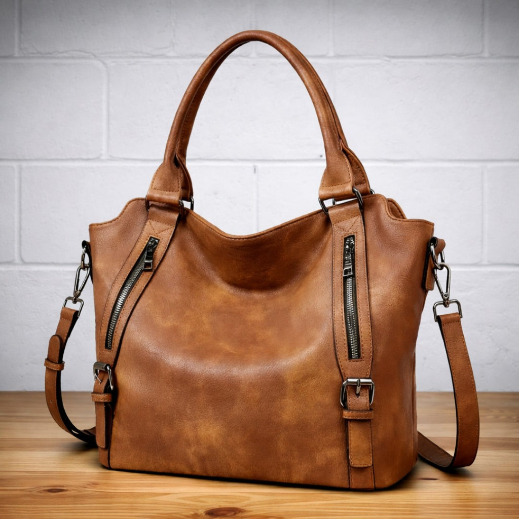 Women's Quilted Crossbody Bag with Zip Closure
