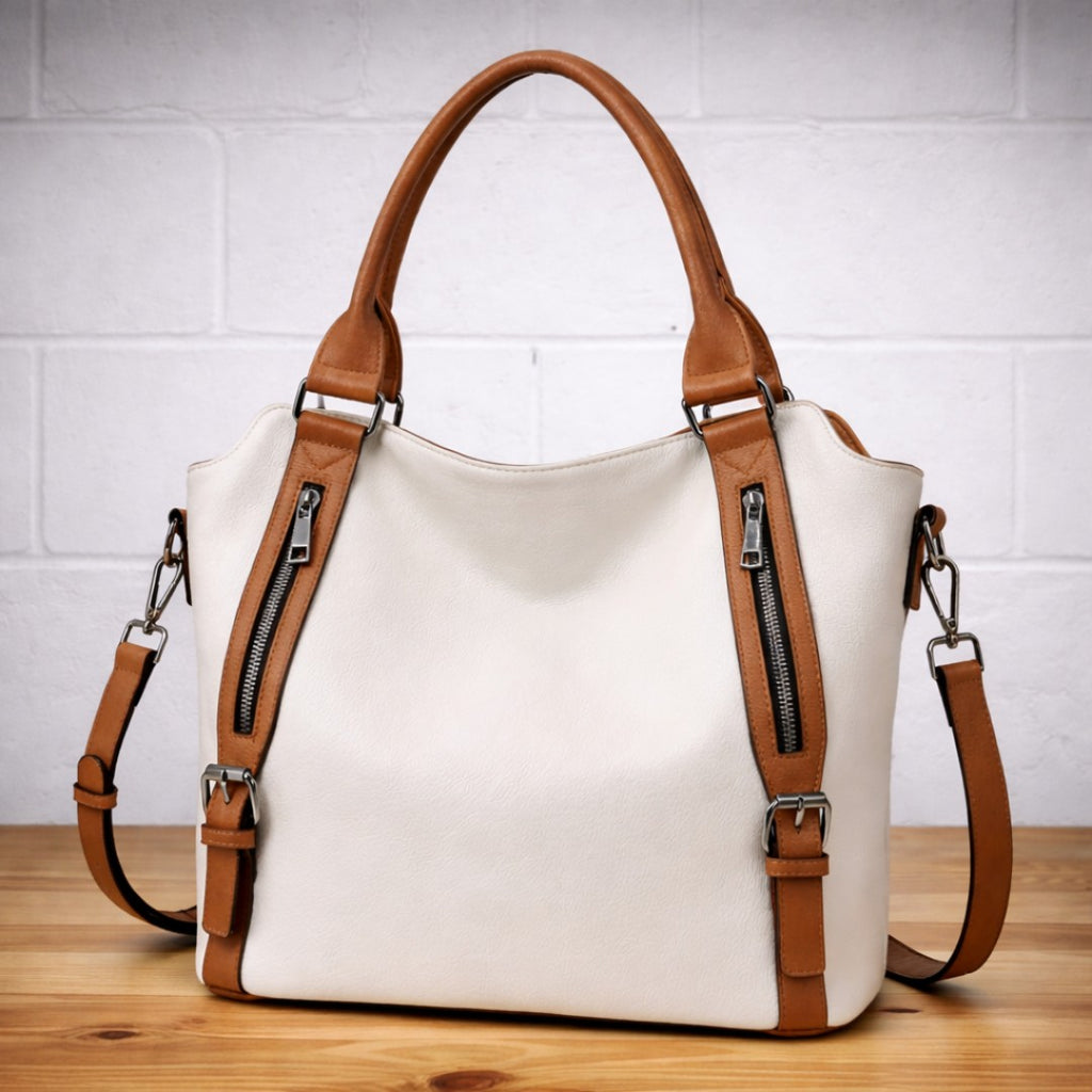 Women's Quilted Crossbody Bag with Zip Closure