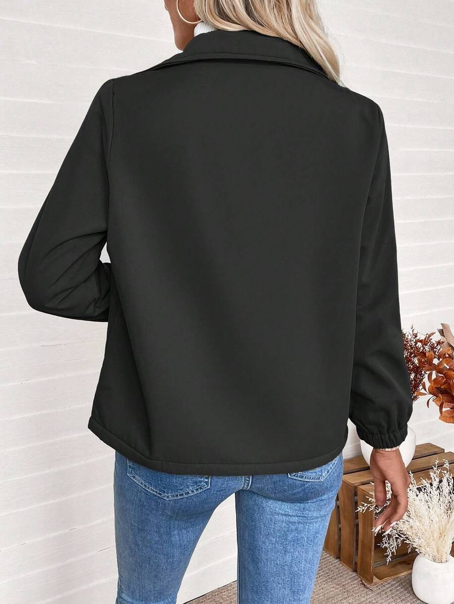 Women's Relaxed Shearling Jacket with Sherpa Lining