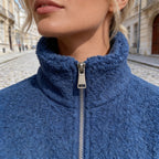 Women's Relaxed Shearling Jacket with Sherpa Lining