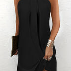 Women's Sleeveless Party Dresses with Embellished Neckline